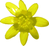 Yellow Blurred Flower Clip Art